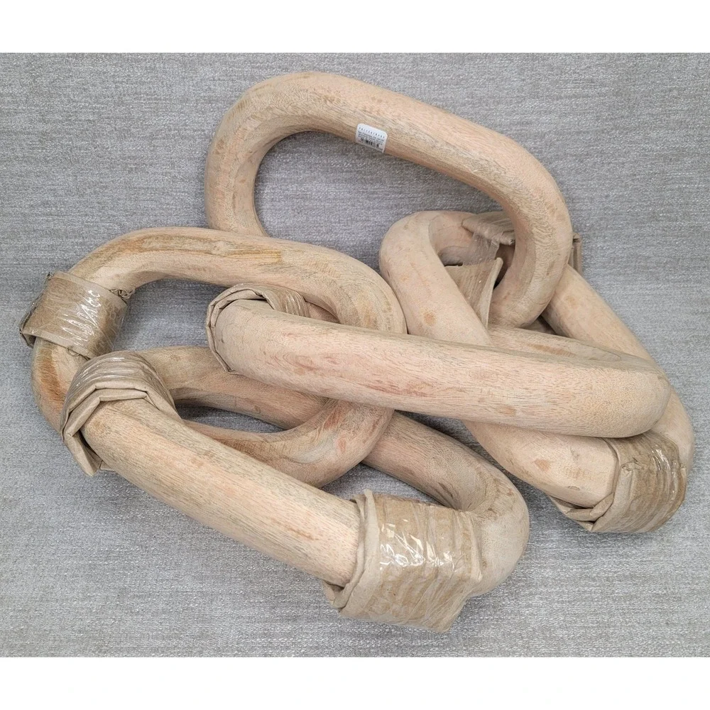 Pottery Barn Wood Chain Link Decor 44